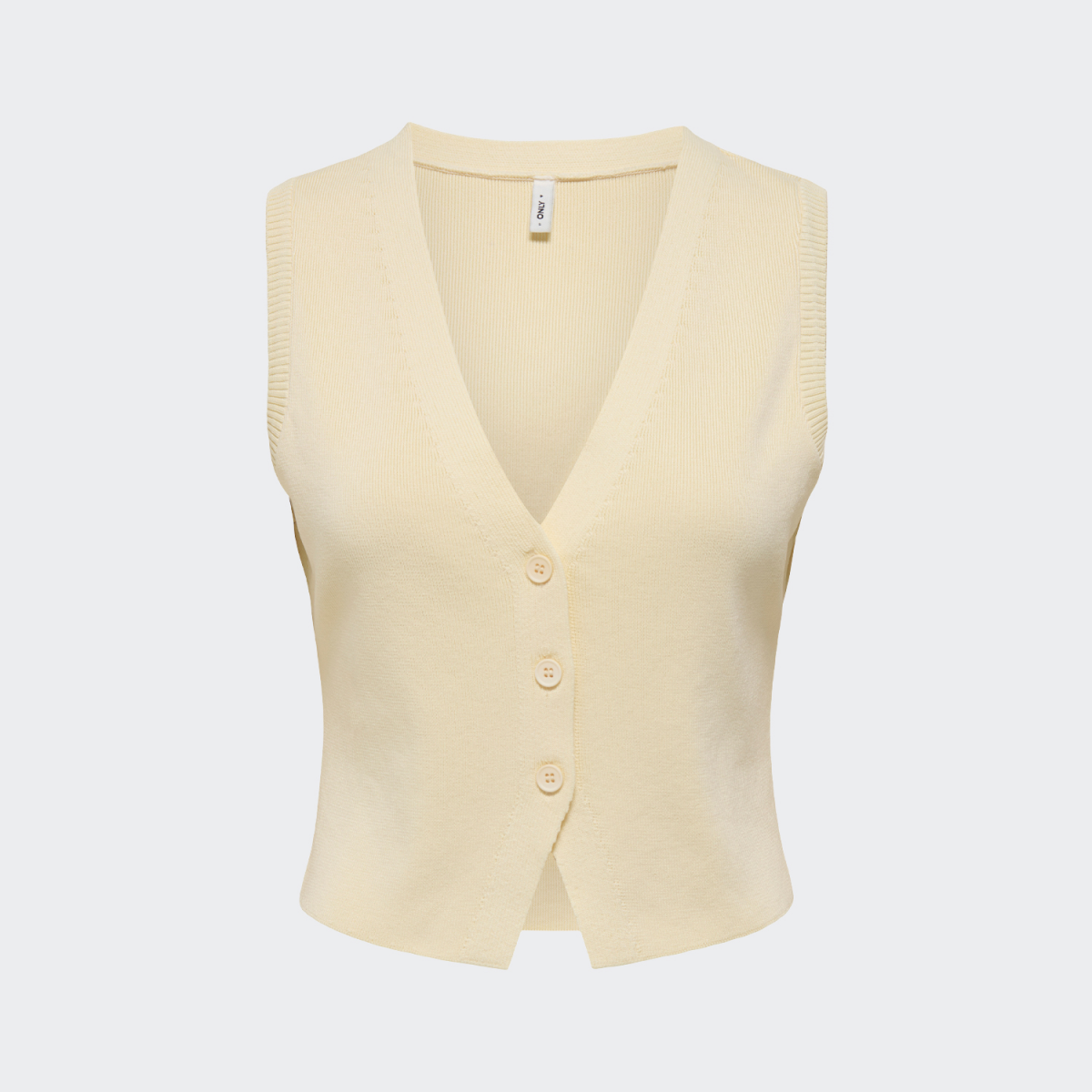 Only ONLALICE knitted V-neck jumper in yellow | Women